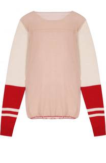 Шерстяной пуловер с круглым вырезом CALVIN KLEIN 205W39NYC