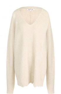Пуловер из смеси шерсти и кашемира свободного кроя Helmut Lang