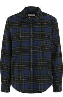 Хлопковая блуза прямого кроя в клетку Isabel Marant Etoile