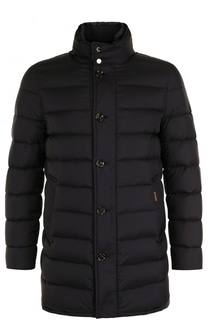 Стеганый пуховик на молнии с подстежкой Moorer