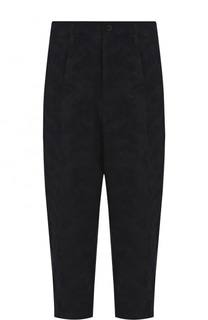 Брюки из смеси шерсти и хлопка с заниженной линией шага Yohji Yamamoto