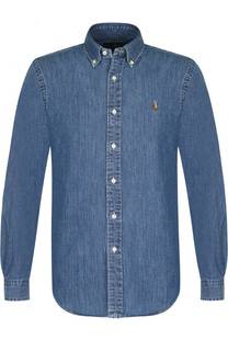 Джинсовая рубашка с воротником button down Polo Ralph Lauren