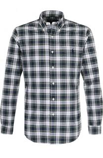 Хлопковая рубашка в клетку с воротником button down Polo Ralph Lauren