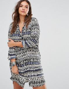 Платье-рубашка с принтом Diya Plus - Мульти