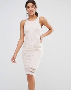 Кружевное платье-футляр River Island Cornelli - Розовый