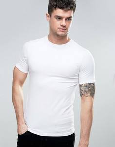Белая облегающая футболка River Island - Белый