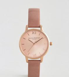 Розовые часы с кожаным ремешком Olivia Burton - Розовый