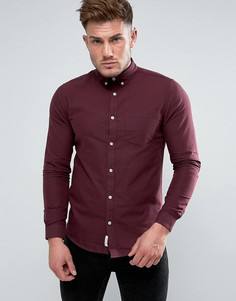 Бордовая оксфордская рубашка классического кроя River Island - Красный