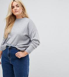 Джемпер с добавлением шелка ASOS CURVE - Серый