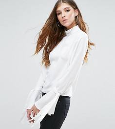 Блузка с расклешенными манжетами и завязками Missguided Tall - Белый