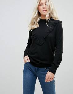 Джемпер с рюшами спереди B.Young - Серый