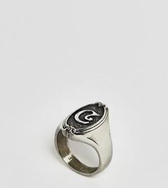 Кольцо с буквой С в готическом стиле Regal Rose - Серебряный