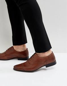 Коричневые кожаные оксфордские туфли River Island - Коричневый