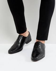 Черные кожаные оксфордские туфли River Island - Черный