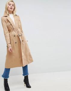 Классический длинный тренч ASOS - Светло-серый
