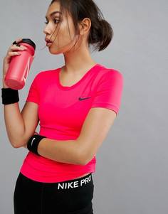 Розовая футболка с короткими рукавами Nike Pro Training - Розовый