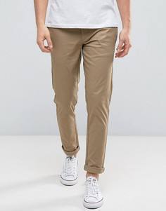 Светло-коричневые узкие чиносы River Island - Коричневый