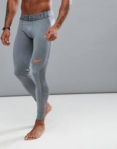 Серые леггинсы Nike Training Pro Hyperwarm 838016-065 - Серый