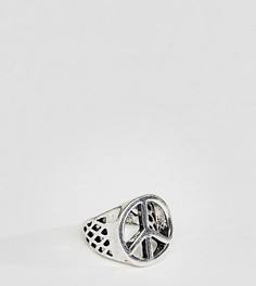 Серебристое массивное кольцо со знаком пацифик DesignB London эксклюзивно для ASOS - Серебряный