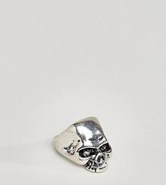 Серебристое кольцо с черепом DesignB London эксклюзивно для ASOS - Серебряный