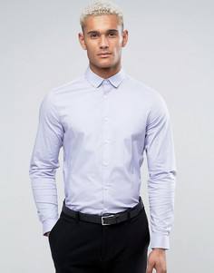 Лиловая приталенная рубашка ASOS - Фиолетовый