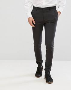 Супероблегающие темно-серые спортивные брюки ASOS - Серый