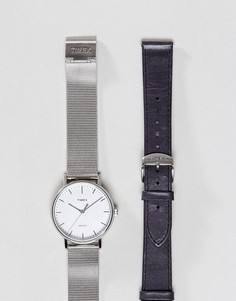 Часы со сменным ремешком Timex Fairfield - Серебряный