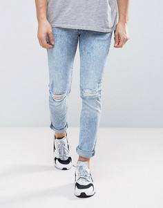 Рваные джинсы скинни River Island - Синий