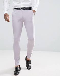 Дымчато-лиловые супероблегающие брюки под смокинг ASOS - Фиолетовый