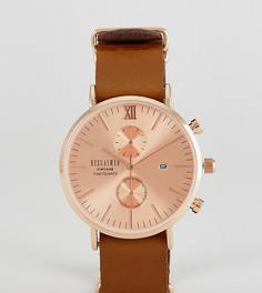 Часы с хронографом и кожаным коричневым ремешком Reclaimed Vintage Inspired эксклюзивно для ASOS - Коричневый