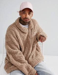 Розовая бейсболка с принтом ASOS - Розовый