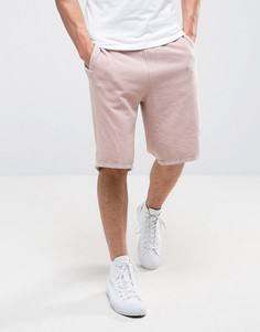 Розовые трикотажные шорты с необработанным краем River Island - Розовый