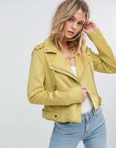 Байкерская куртка из искусственной замши River Island - Желтый