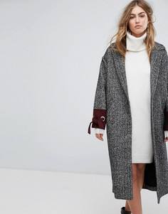 Пальто с завязками на рукавах River Island - Мульти