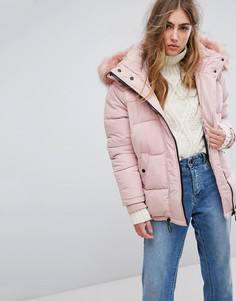 Дутая куртка-оверсайз River Island - Розовый