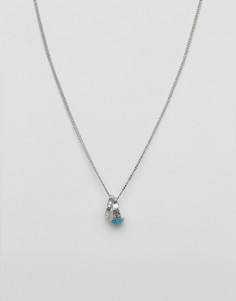 Серебристое ожерелье-цепочка с подвесками-кольцами ASOS - Серебряный