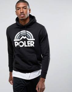 Худи с логотипом и принтом радуги Poler - Черный