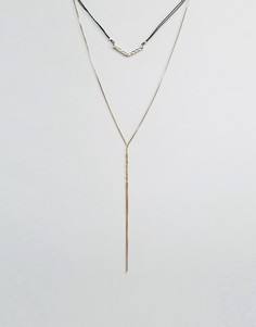 Длинное ожерелье в два ряда Nylon - Золотой