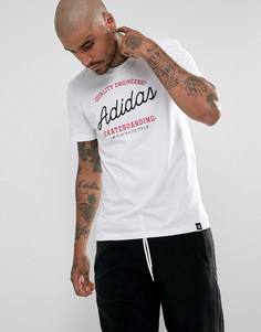 Белая футболка adidas Skateboarding Chainscript BR4956 - Белый