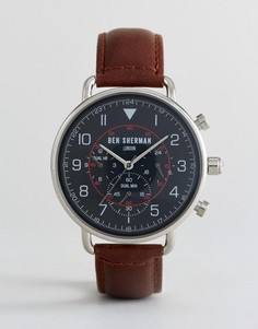 Часы с коричневым кожаным ремешком Ben Sherman WB068BBR - Коричневый