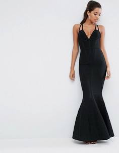Бандажное платье макси ASOS Premium - Черный