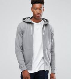 Серый худи на молнии ASOS TALL - Серый