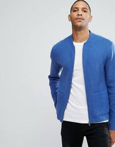 Синий вязаный бомбер ASOS Milano - Синий