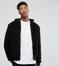 Черный бомбер из искусственного меха ASOS TALL - Черный