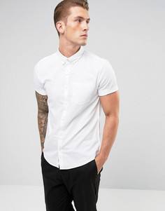 Белая оксфордская рубашка с короткими рукавами River Island - Белый