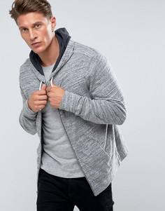 Худи серого цвета на молнии Abercrombie & Fitch - Серый