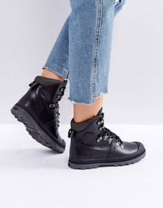 Черные кожаные походные ботинки Palladium - Черный