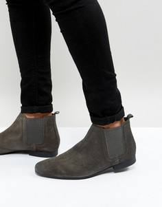Серые замшевые ботинки челси River Island - Серый