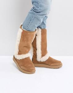 Непромокаемые ботинки каштанового цвета UGG Sundance - Рыжий