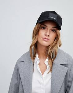 Замшевая кепка с логотипом Calvin Klein - Черный